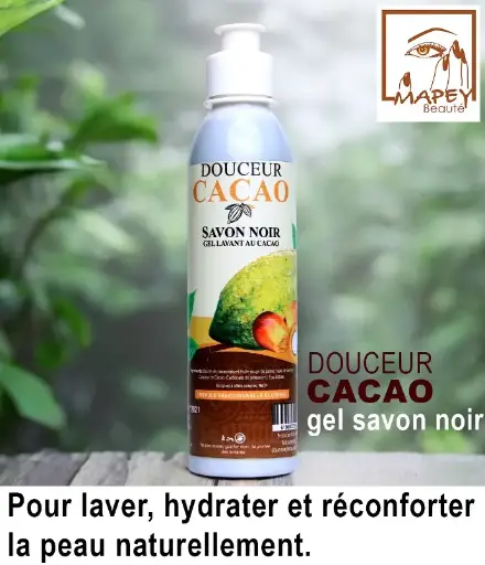 GEL LAVANT AU CACAO (SAVON NOIR)